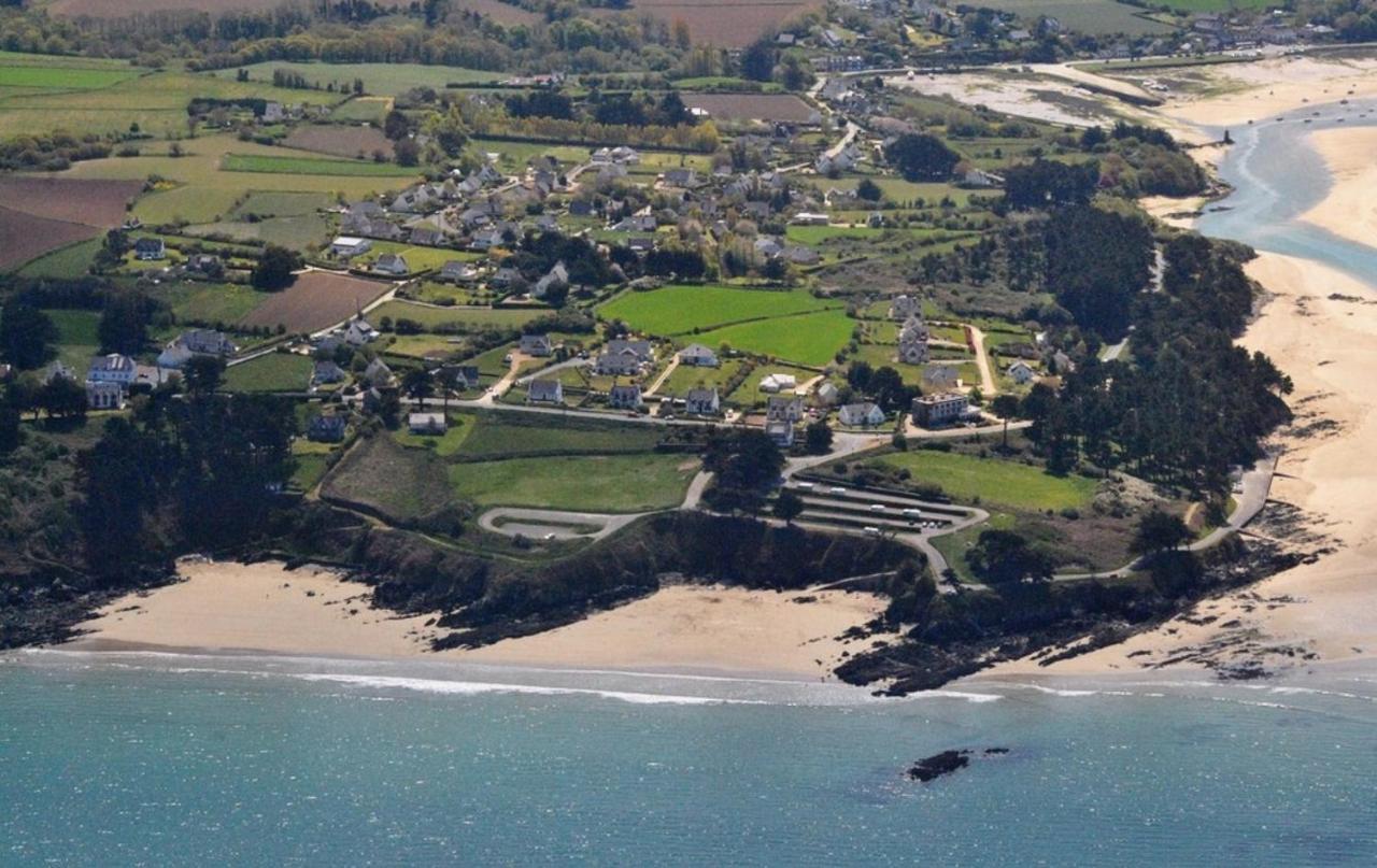 Les Hortensias Grande Tente Familiale Deux Chambres Et Sejour Vue Mer Sur Camping Nature Plestin-les-Greves Exterior photo