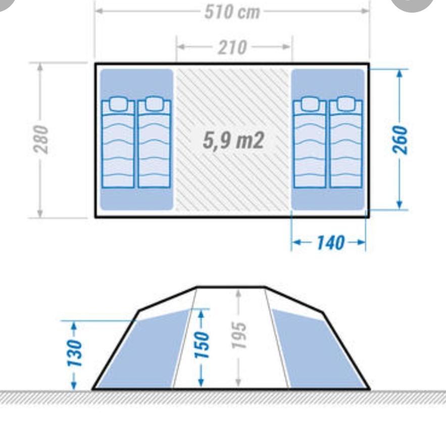 Les Hortensias Grande Tente Familiale Deux Chambres Et Sejour Vue Mer Sur Camping Nature Plestin-les-Greves Room photo